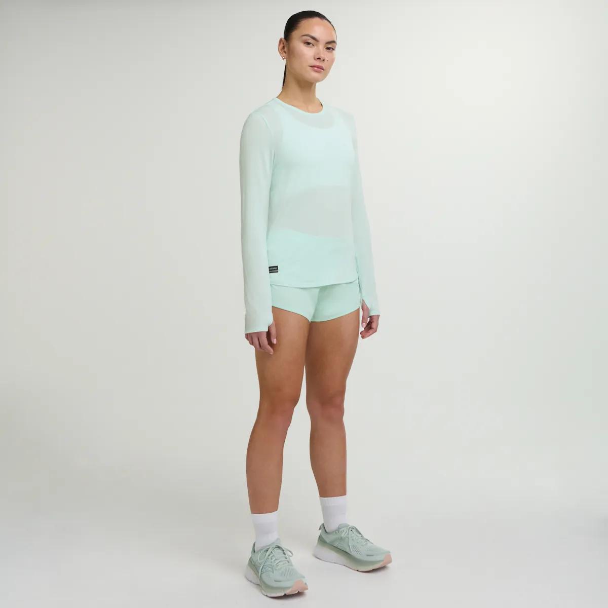 Stopwatch Long Sleeve, Aqua Heather, dynamic 3