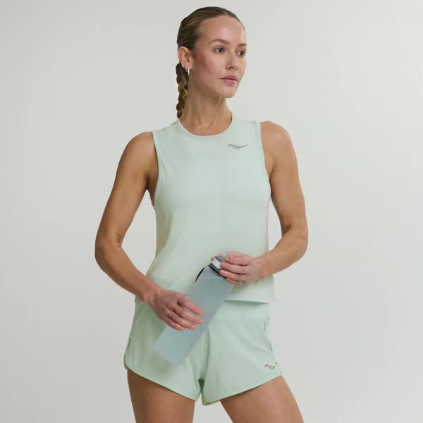 Stopwatch Crop Tank, Aqua Heather, dynamic