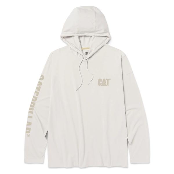 UPF Hooded Banner Long Sleeve Tee, Vanilla, dynamic 1